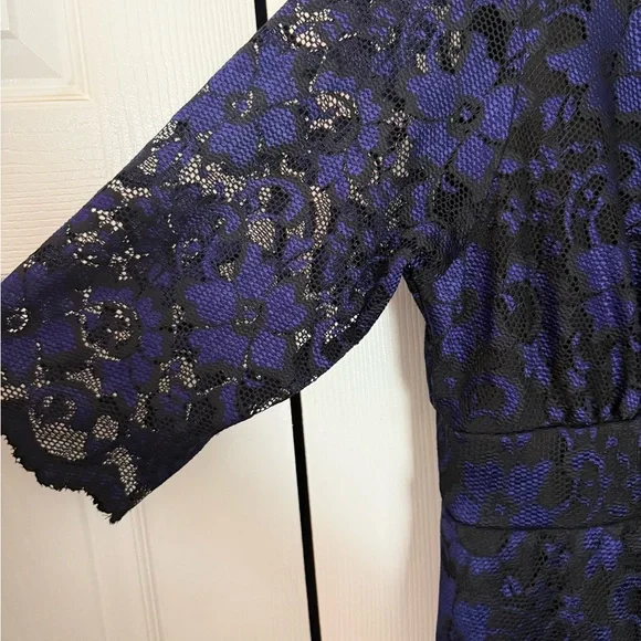 Kiyonna Violet Black Lace "Mon Cherie" Fit and Flare Dress size 3X NWT - Picture 3 of 6